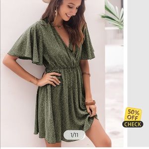 Soulmia flutter sleeve dress